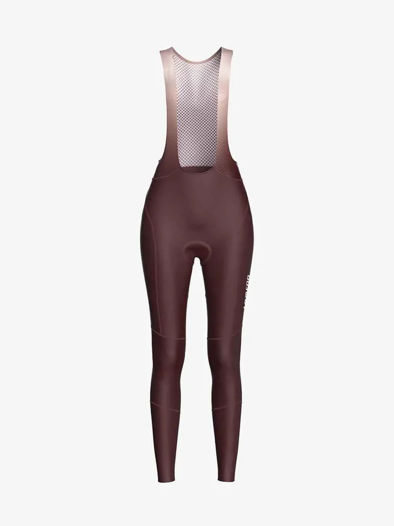 Sunset Women's Thermal Fleeced Bib Tights - Reddish Brown