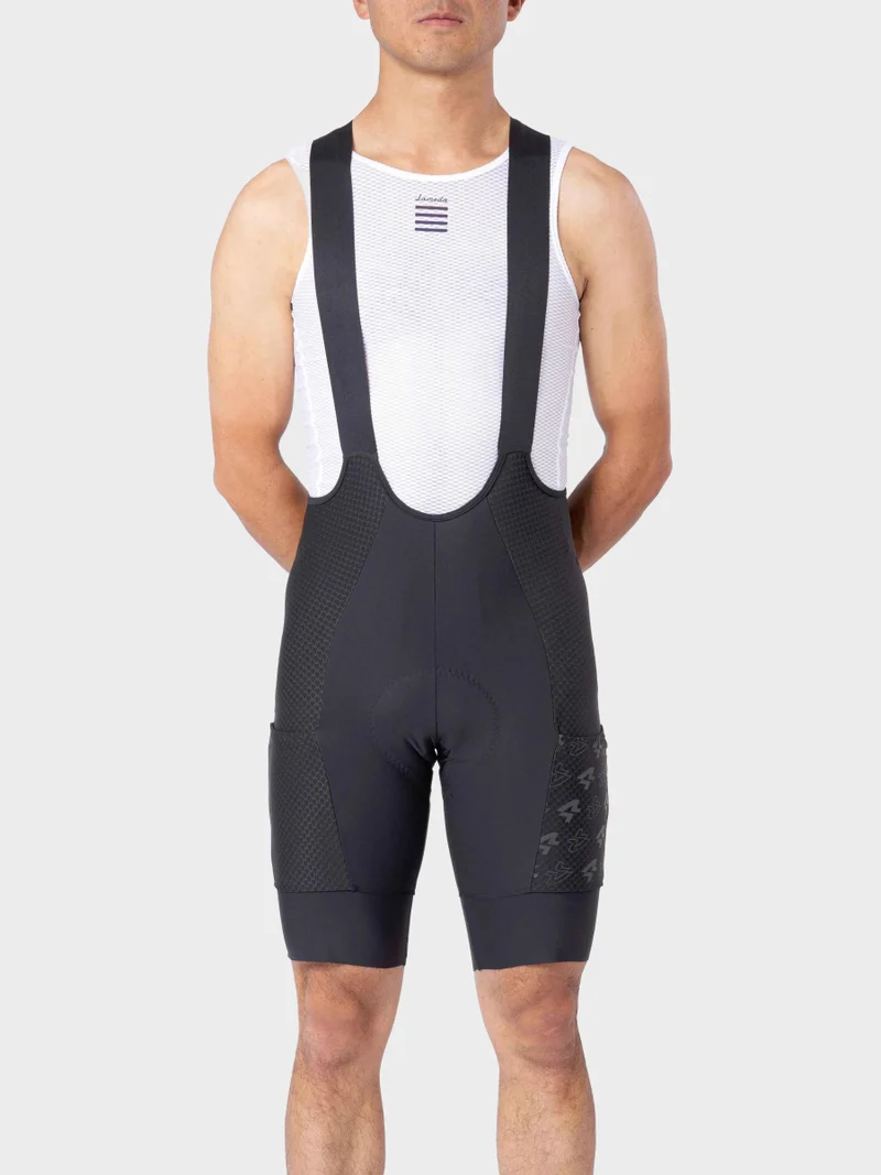 Azure Drift Men Cycling Bib Shorts - Black