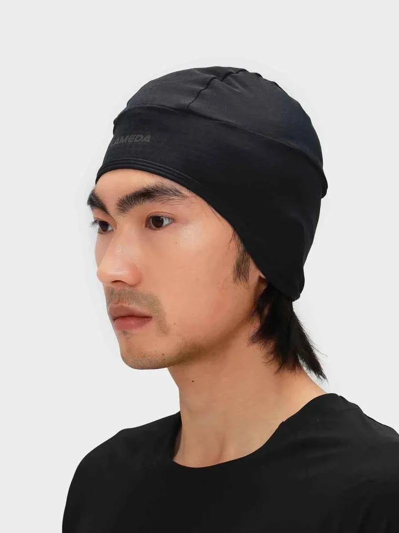 Thermal Beanie for Under Bike Helmet - Warm Journey - Black