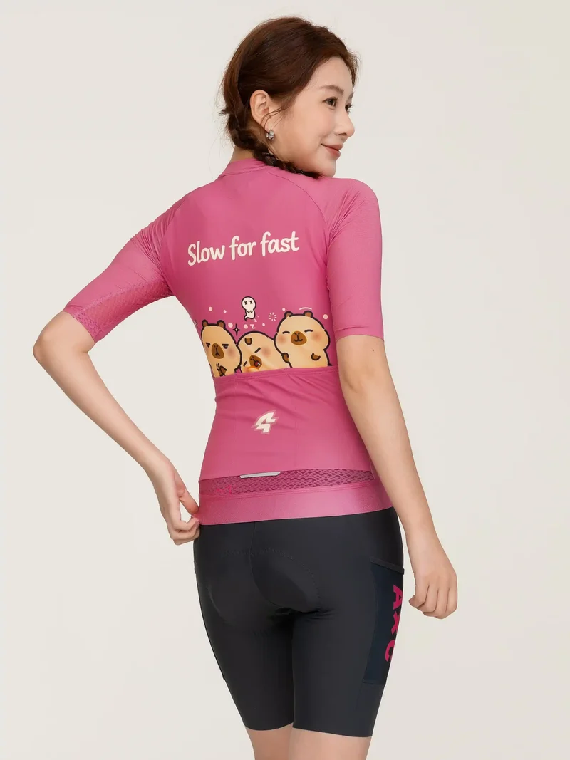 Capybara Unisex Cycling Jersey- 3 Squad Berry Pink