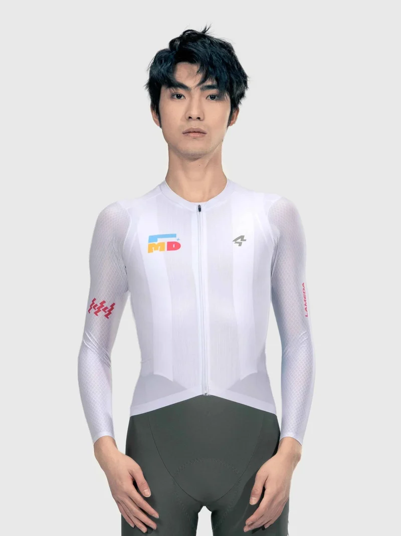 Sparkle Men's Cycling Jersey Long Sleeve - White