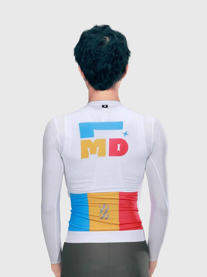Sparkle Men's Cycling Jersey Long Sleeve - White