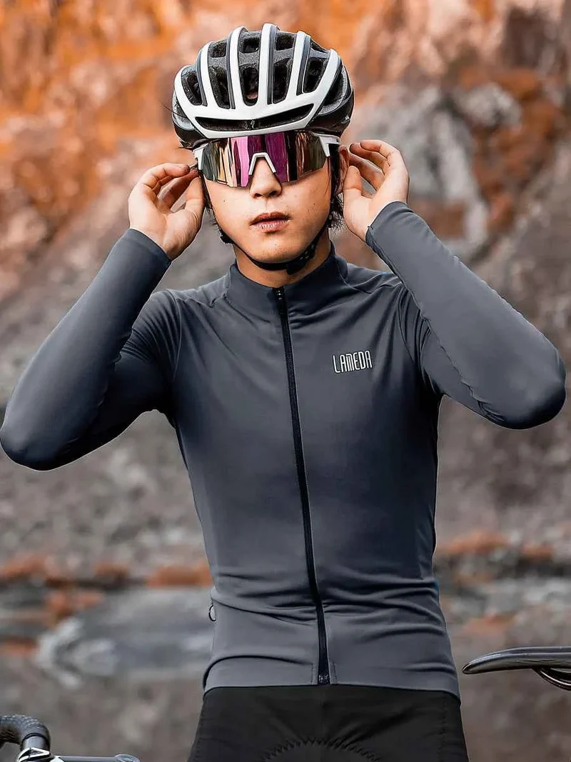 Transcend Men's Fleeced Thermal Jersey - Gray