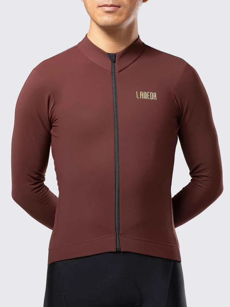 Sheen Unisex Fleeced Thermal Jersey - Reddish Brown