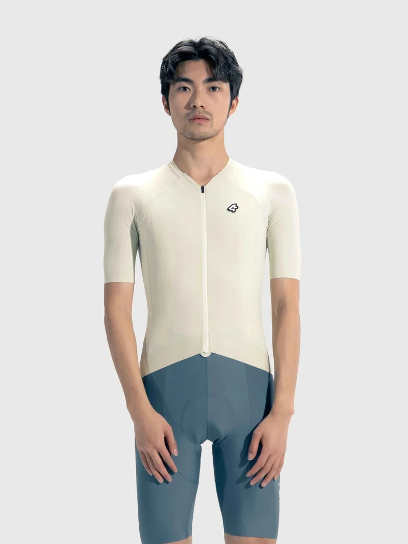 Summit Ride Men Cycling Jersey - Cream