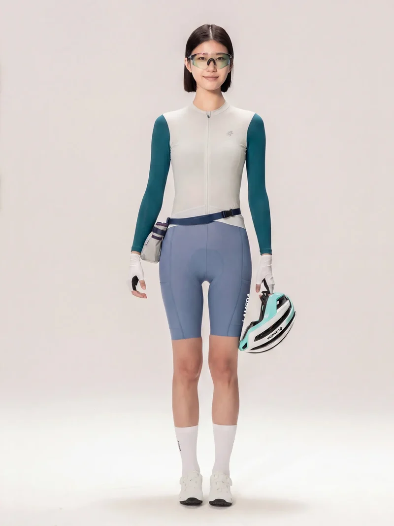 Ethereal Woman Cycling Jersey Long Sleeve - Cloud Blend