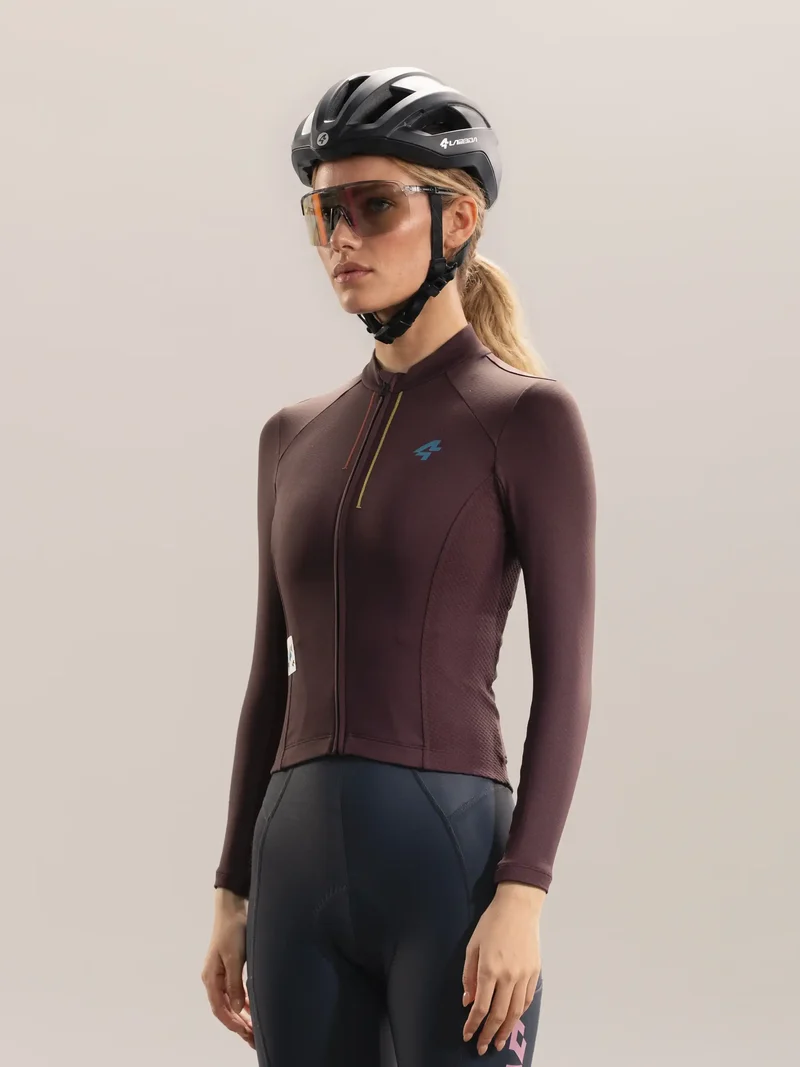 Women's 8848 Lightweight Thermal Cycling Jersey - Brown