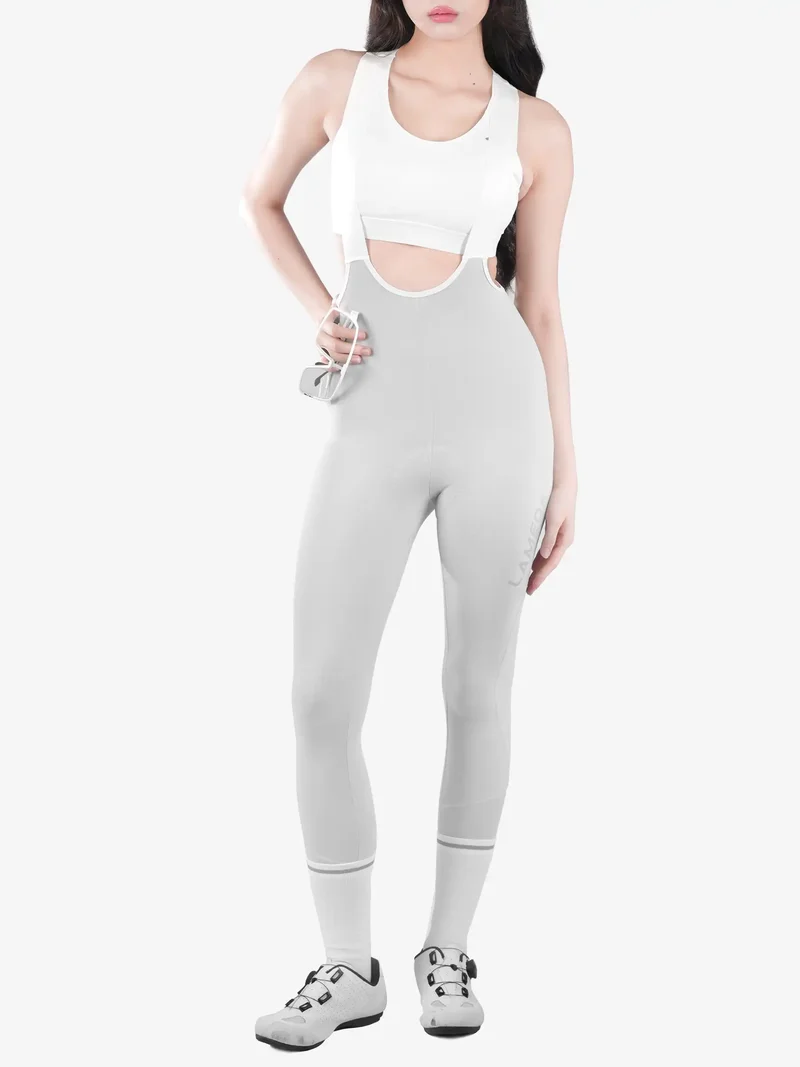 Basic Thermal Women's Bib Tights T462 - Beige