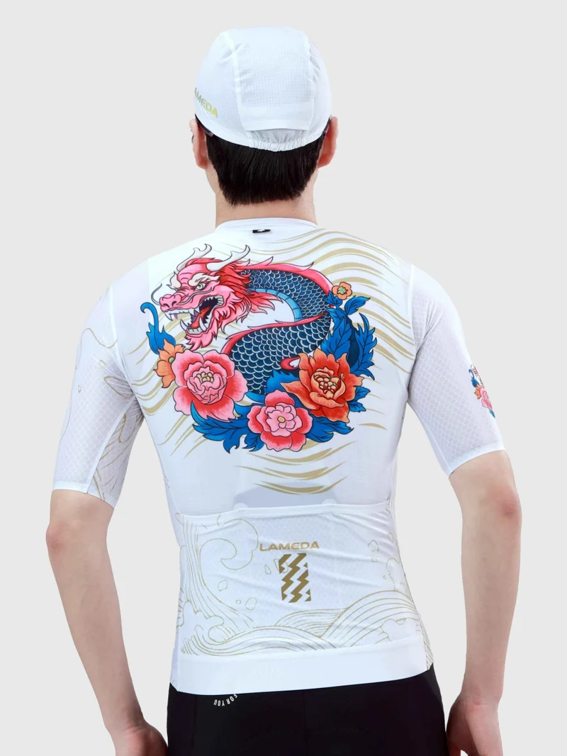Dragon Soar Men's Cycling Jersey - White