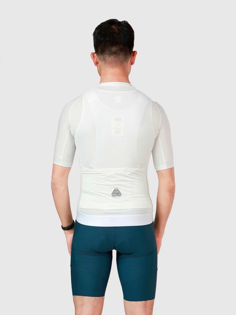 Silver Men's Cycling Jersey - White