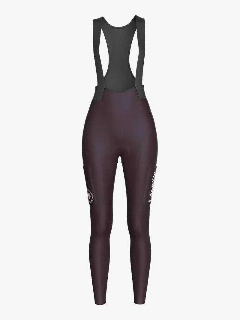 Pro Women's Thermal Fleeced Bib Tights S469 - Purple
