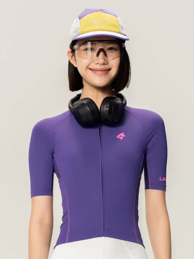 Wind Chaser Unisex Cycling Jersey Short Sleeves - Purple