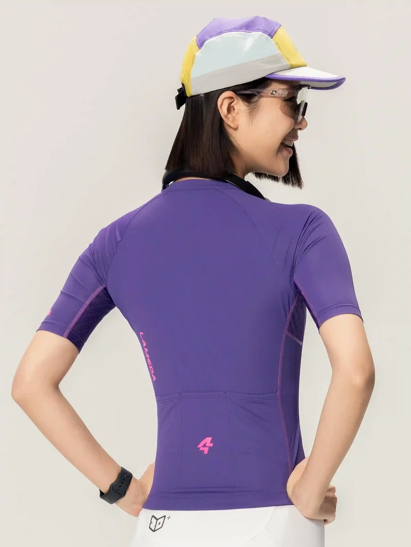 Wind Chaser Unisex Cycling Jersey Short Sleeves - Purple
