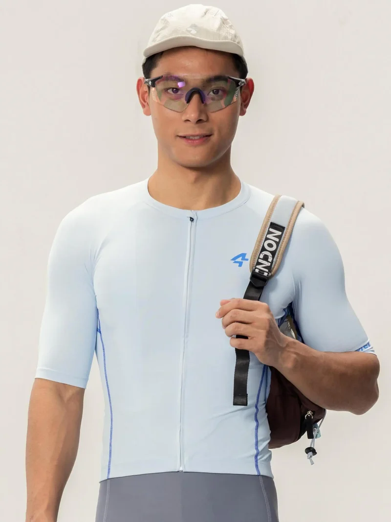 Wind Chaser Mens Cycling Jersey Short Sleeves - Blue