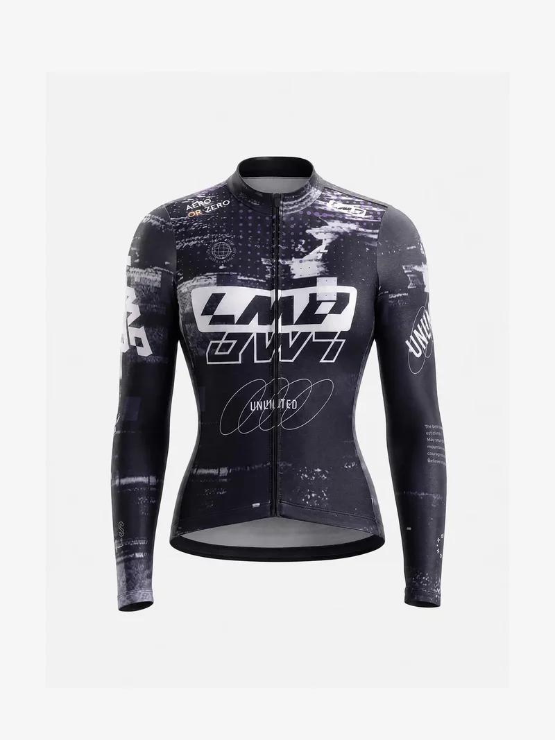 Phantom Women's Thermal Fleece Cycling Jersey - Violet Obsidian