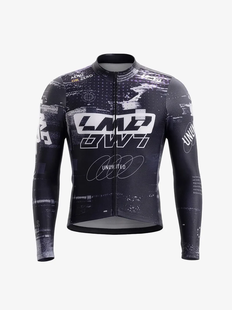Phantom Men's Thermal Fleece Cycling Jersey - Violet Obsidian