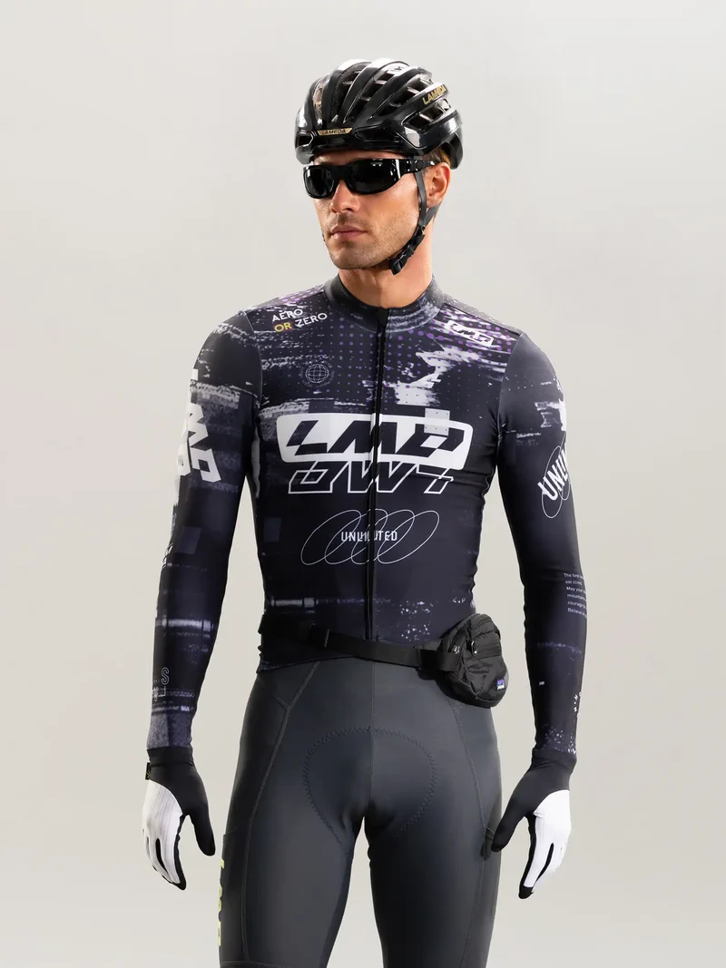 Phantom Men's Thermal Fleece Cycling Jersey - Violet Obsidian