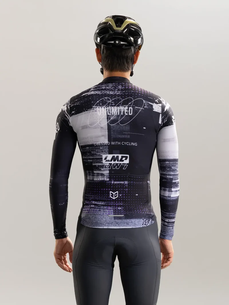 Phantom Men's Thermal Fleece Cycling Jersey - Violet Obsidian