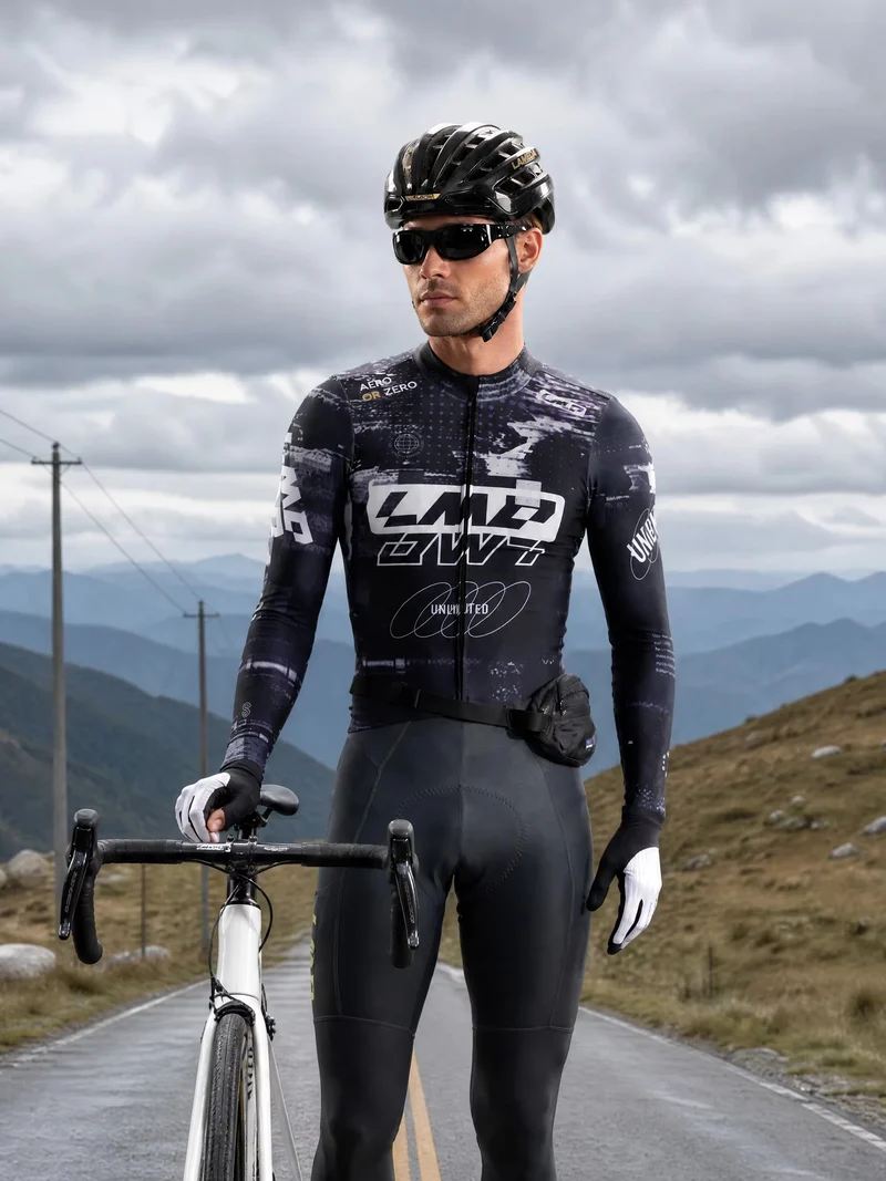 Phantom Men's Thermal Fleece Cycling Jersey - Violet Obsidian