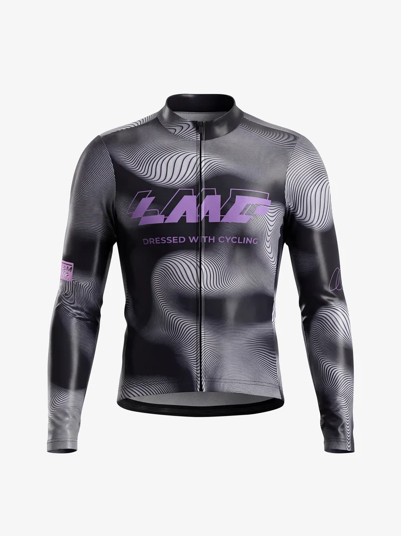 Phantom Men's Thermal Fleece Cycling Jersey - Smoky Purple