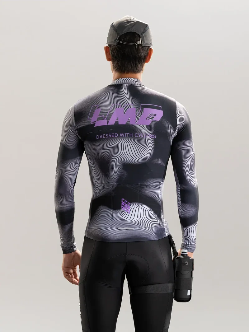 Phantom Men's Thermal Fleece Cycling Jersey - Smoky Purple
