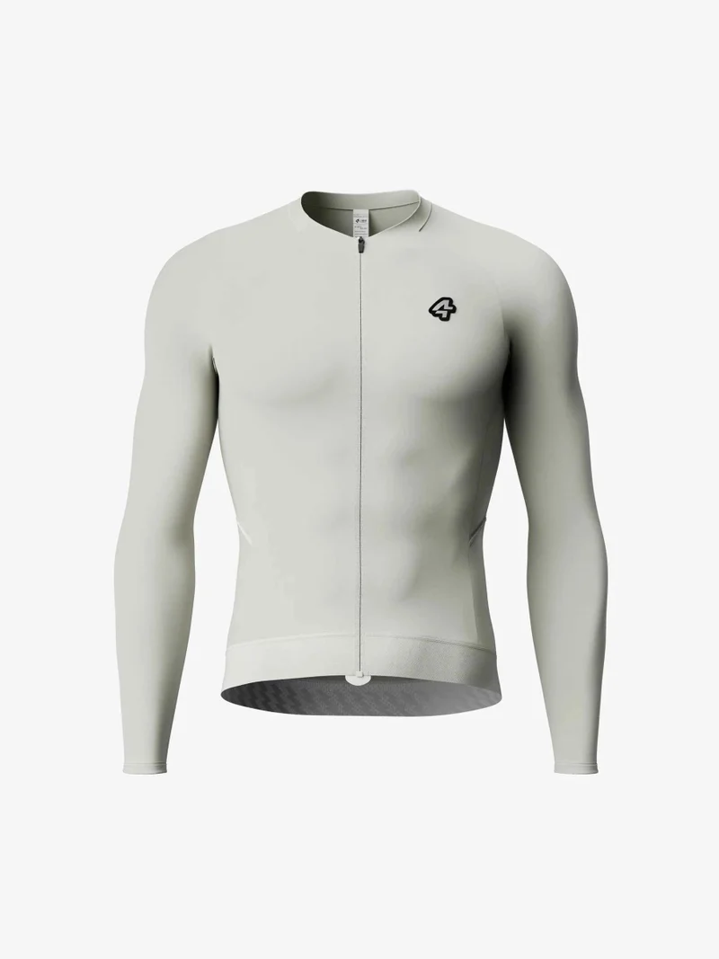 Azure Flow Men Cycling Long Sleeve Jersey - Cloud