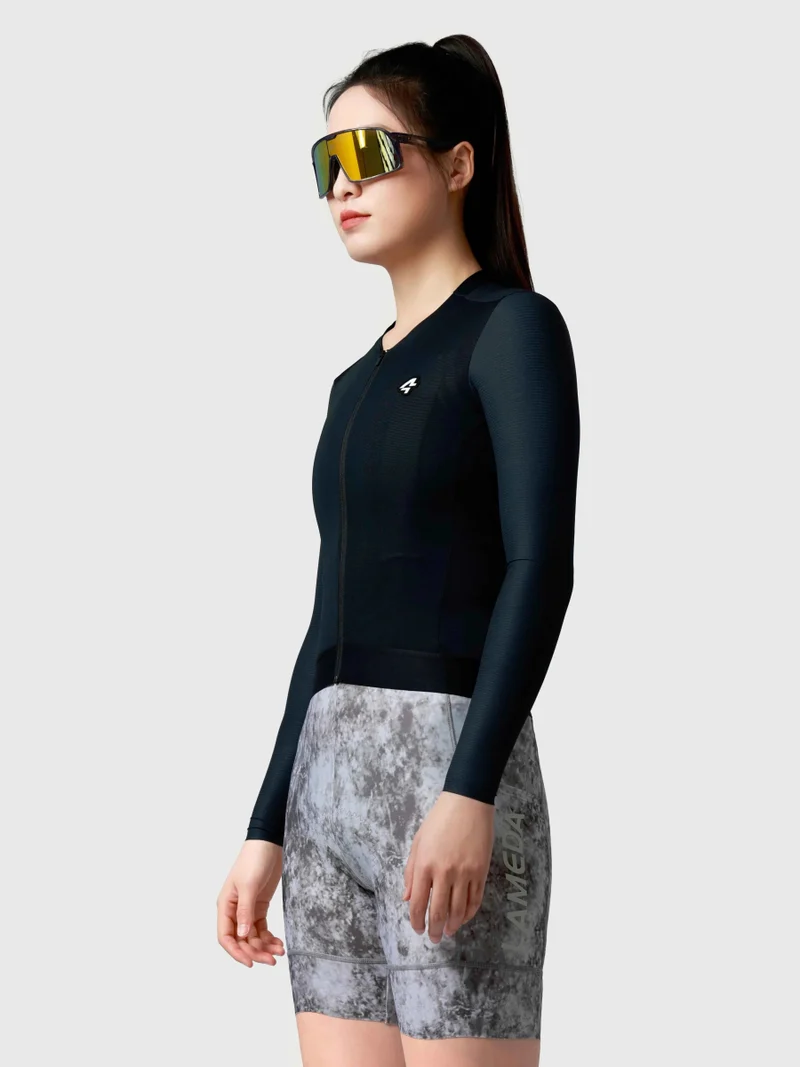 Moon Woman Cycling Jersey Long Sleeve CoolMax - Black