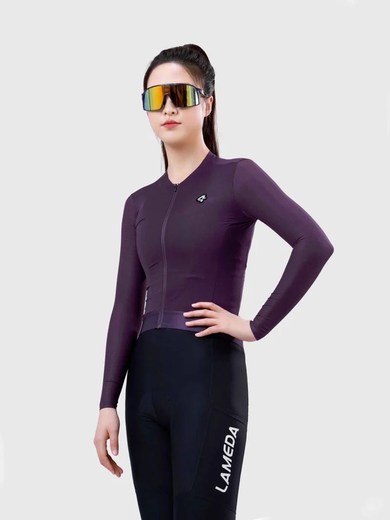 Moon Woman Cycling Jersey Long Sleeve CoolMax - Meadow Purple