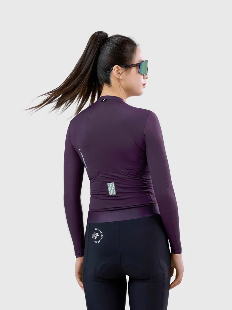 Moon Woman Cycling Jersey Long Sleeve CoolMax - Meadow Purple