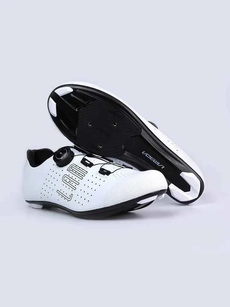 Hank Unisex Nylon Cycling Cleat Shoes - White