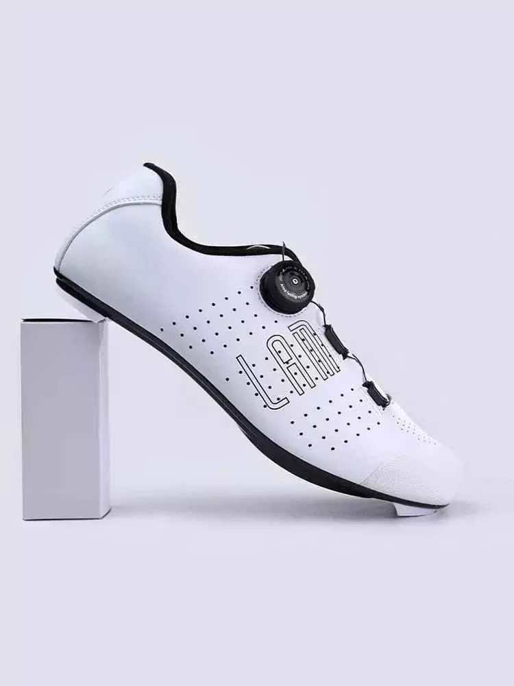 Hank Unisex Nylon Cycling Cleat Shoes - White