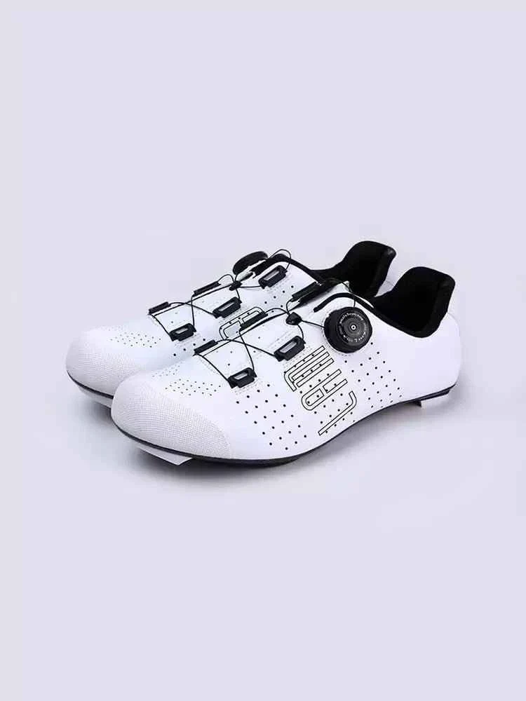 Hank Unisex Nylon Cycling Cleat Shoes - White