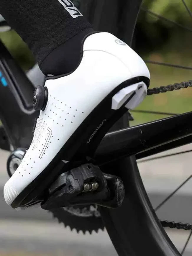 Hank Unisex Nylon Cycling Cleat Shoes - White