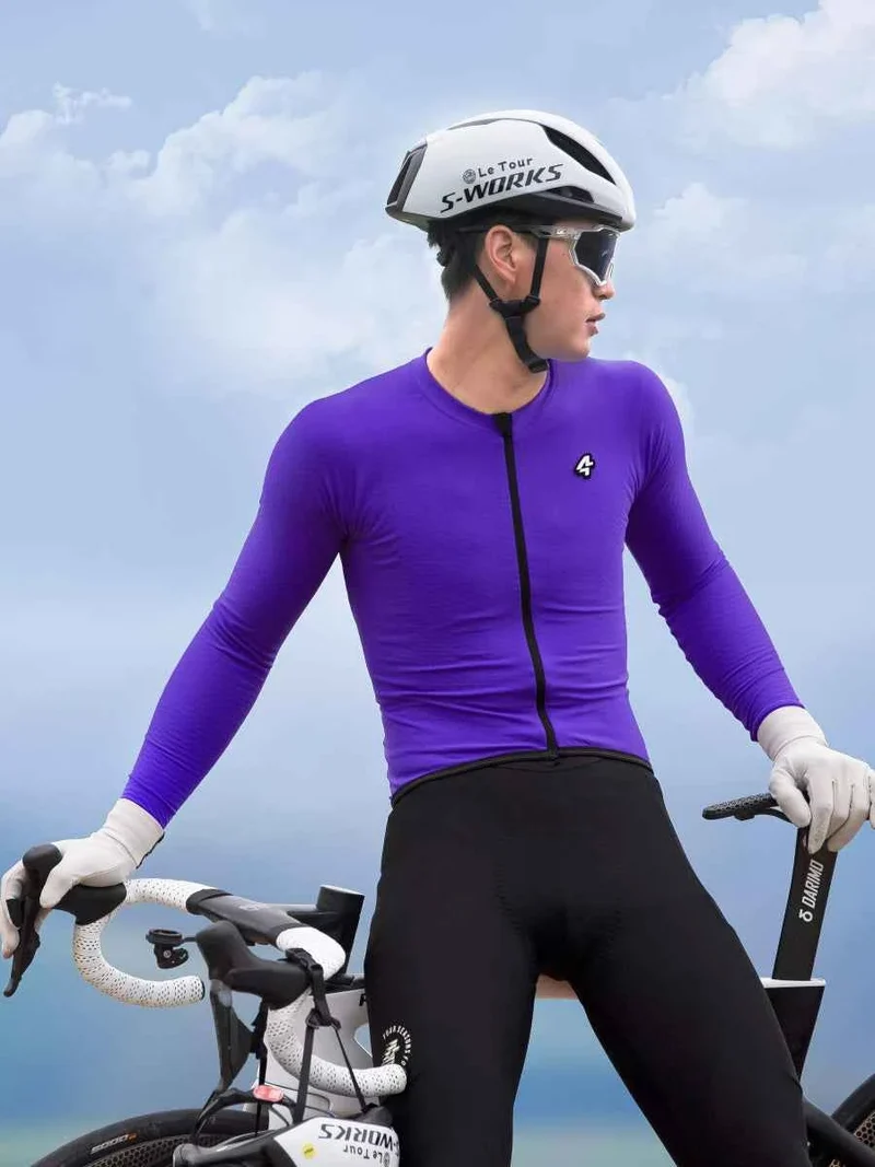 Polar Night Men's Fleeced Thermal Jersey - Purple