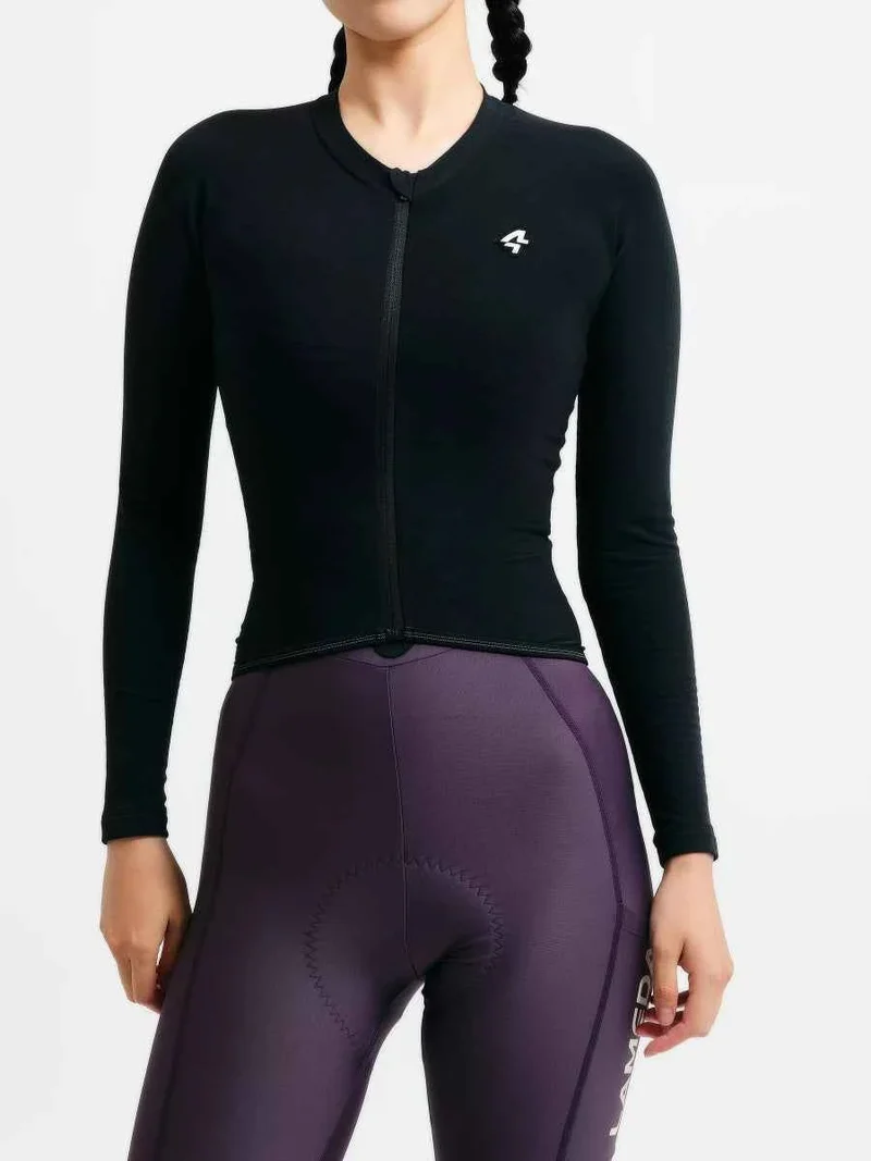 Polar Night Women's Fleeced Thermal Jersey - Black