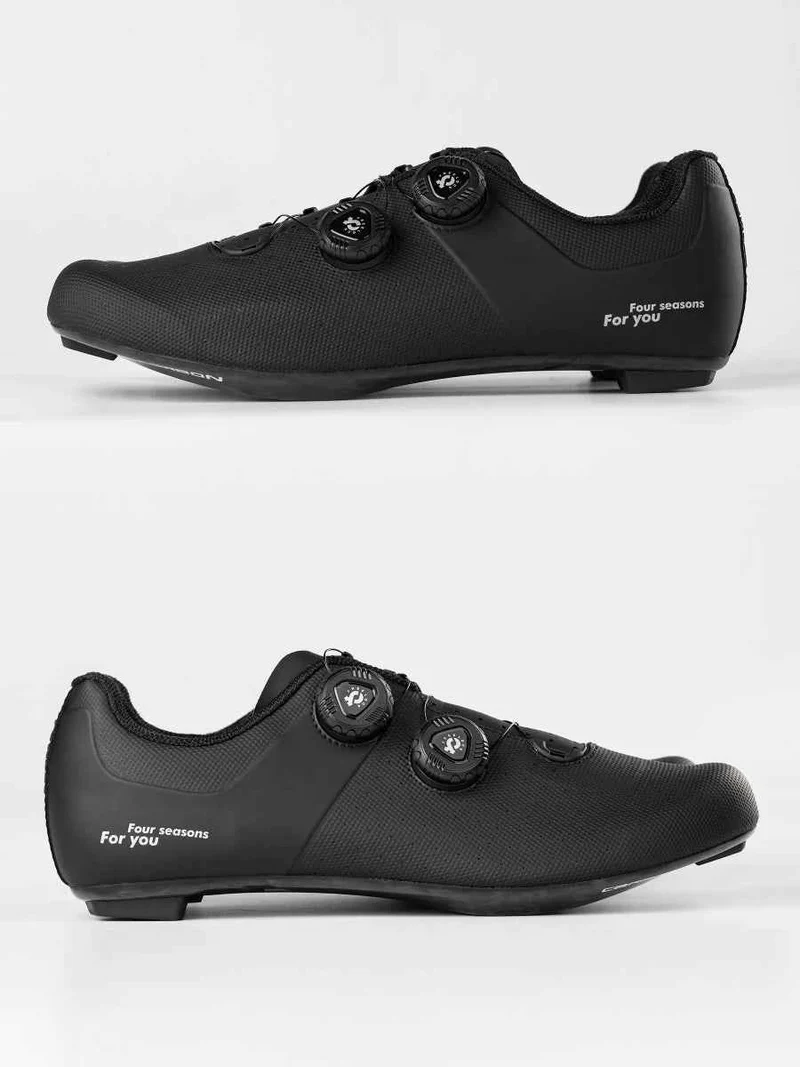 Yik Carbon Fiber Cycling Cleat Shoes - Black