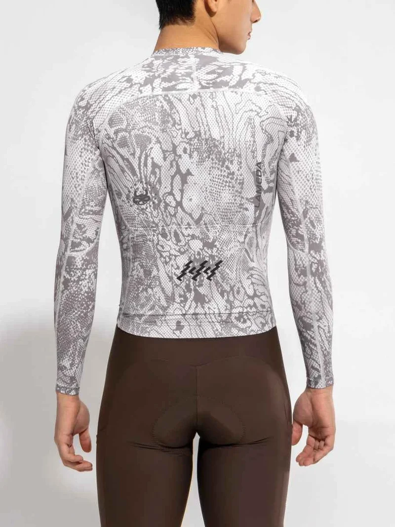 Men's Basic Cycling Jersey LS 2025SSXX590 - Gray Snake
