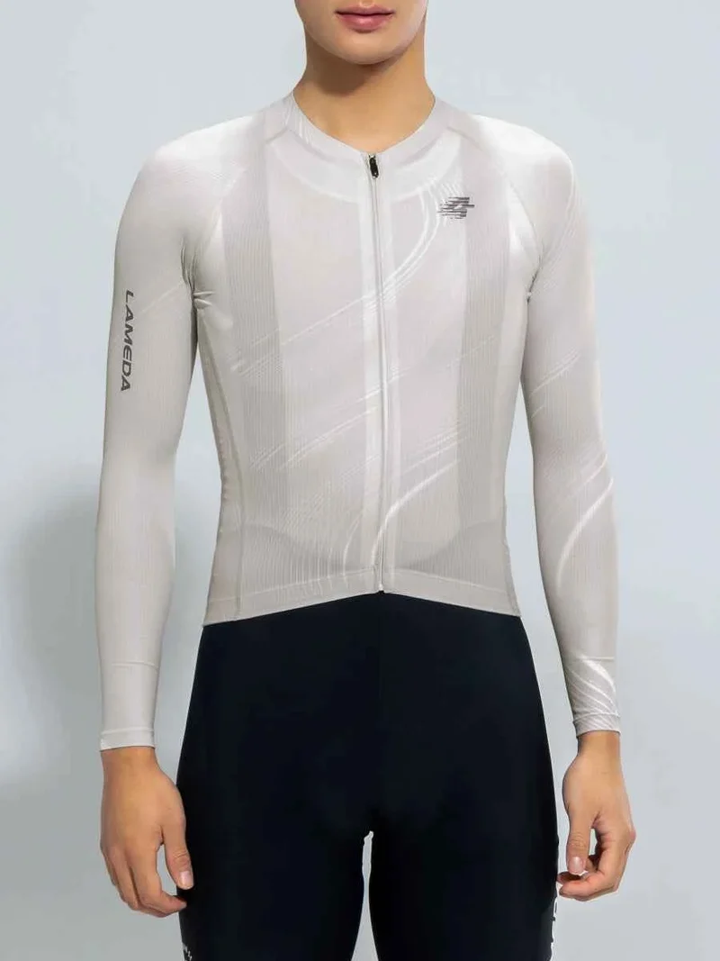 Men's Basic Cycling Jersey LS 2025SSXX590 - Gray