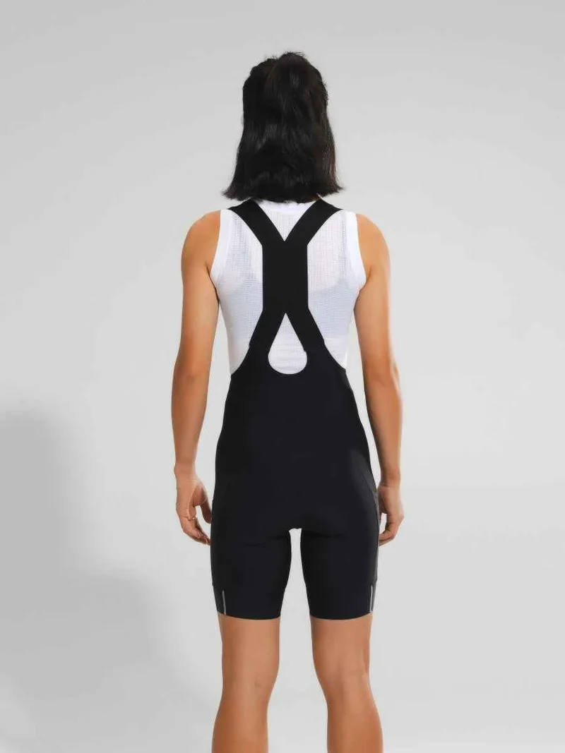 Women's Basic Bib Shorts 2025SSZ504 - Black