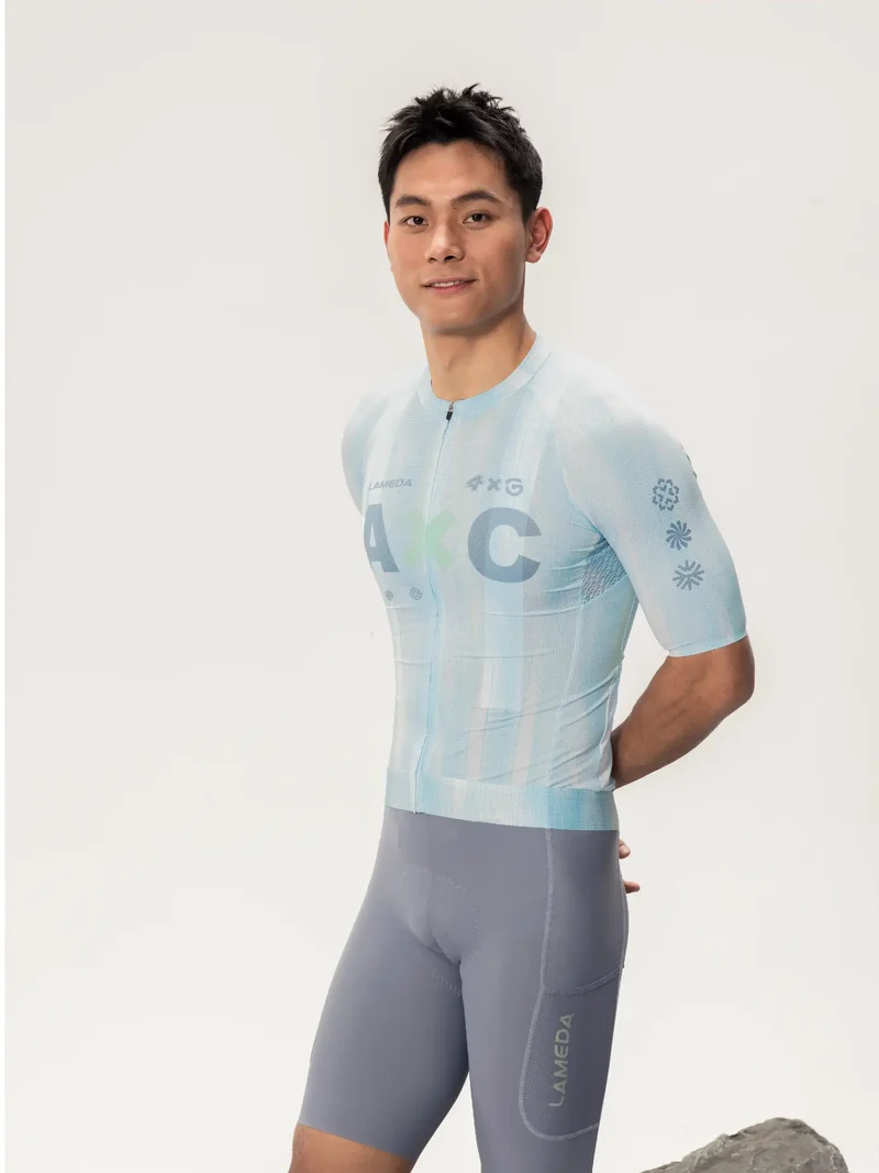 A*C Mens Cycling Jersey - Ice Blue