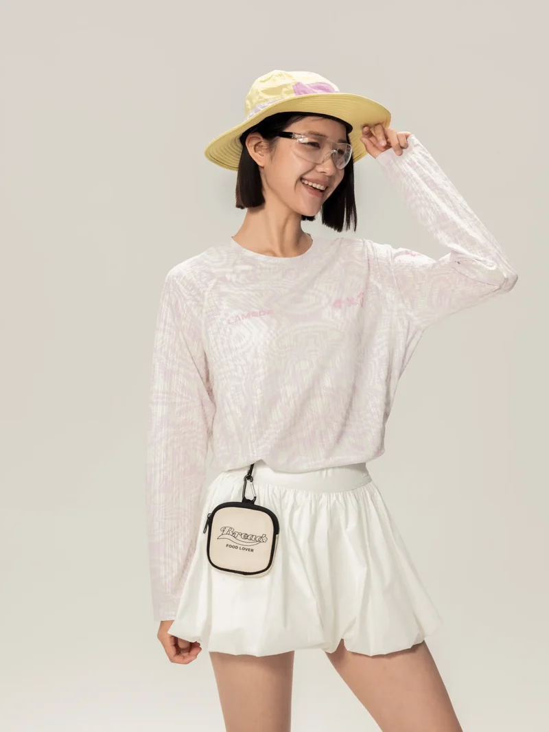 A x C Unisex Lightweight Cycling Long-Sleeve T-Shirt - Light Pink