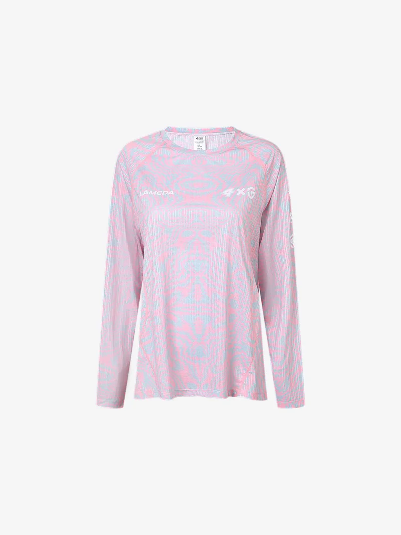 A x C Unisex Lightweight Cycling Long-Sleeve T-Shirt - Pink