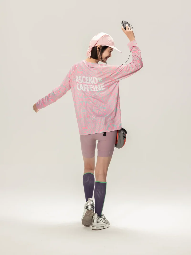 A x C Unisex Lightweight Cycling Long-Sleeve T-Shirt - Pink
