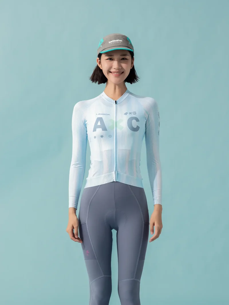 A*C Unisex Cycling Jersey LS - Ice Blue