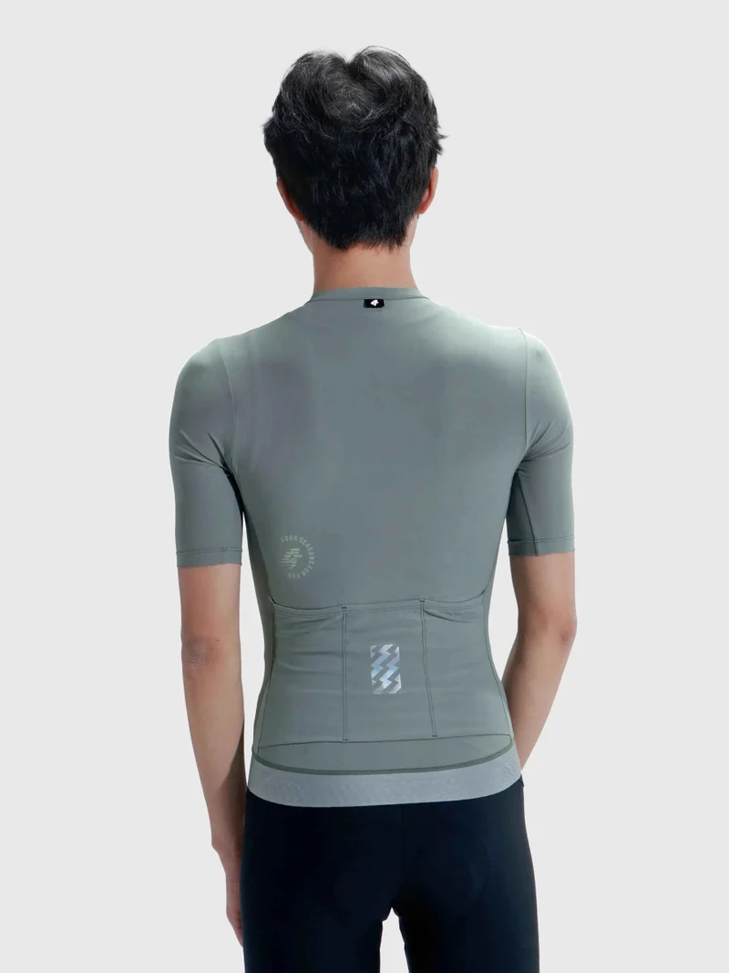 Flutter Men Cycling Jersey - Gray Olive