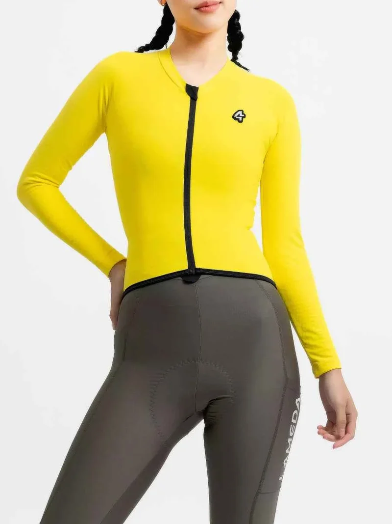 Polar Night Women's Fleeced Thermal Jersey - Yellow