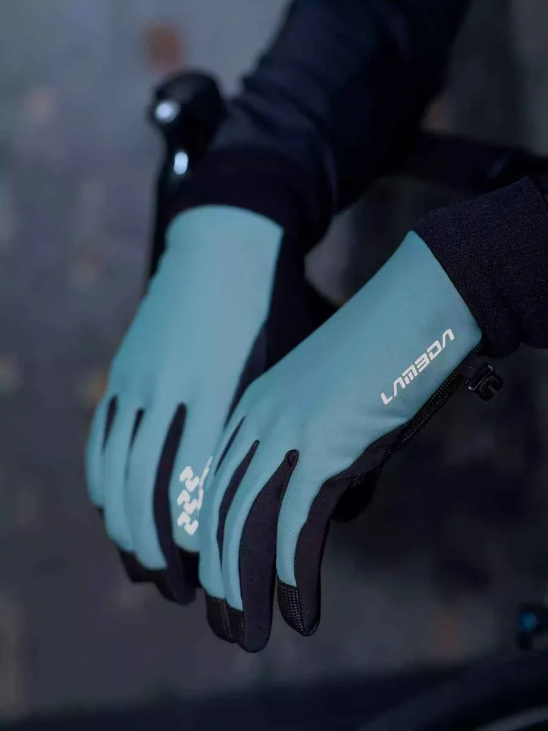 6069 Fleeced Bike Gloves - Blue