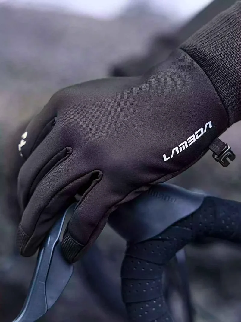 6069 Fleeced Bike Gloves - Black