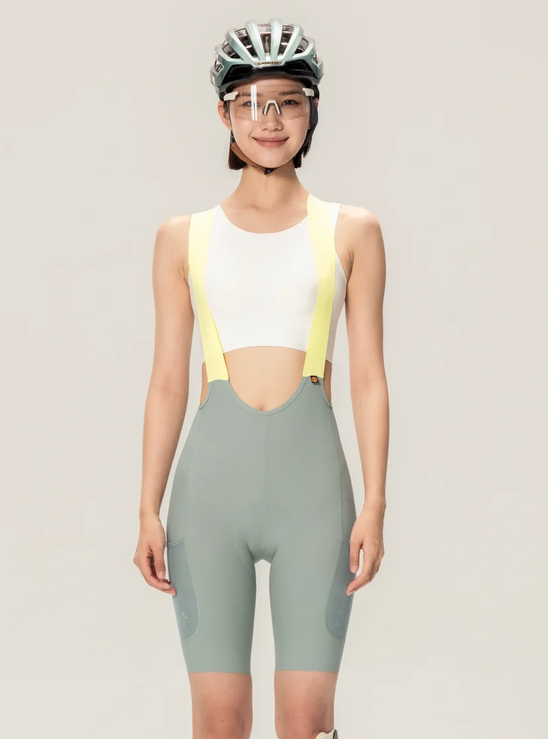 Lameda 21st Anniv. Special Women's Bib Shorts - Green