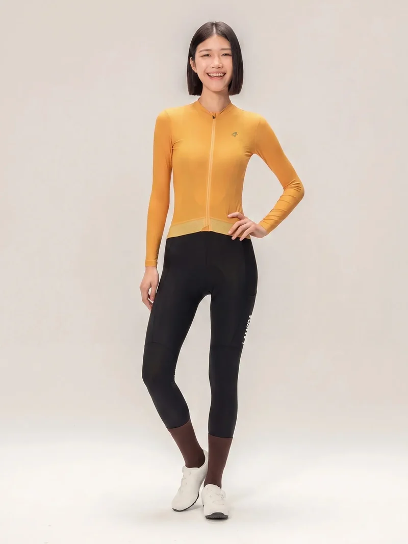 Ethereal Woman Cycling Jersey Long Sleeve - Yellow